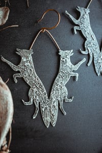 Image 7 of Mirrored foxes ear hangers 