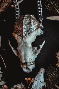 Image 3 of Racoon skull necklace 