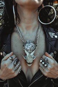 Image 8 of Racoon skull necklace 