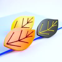 Embroidered Leaf brooch