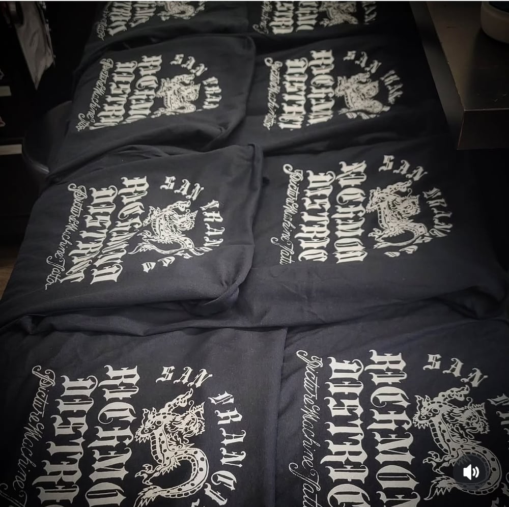 Image of Richmond District/Picture Machine Tattoo tshirt/ black