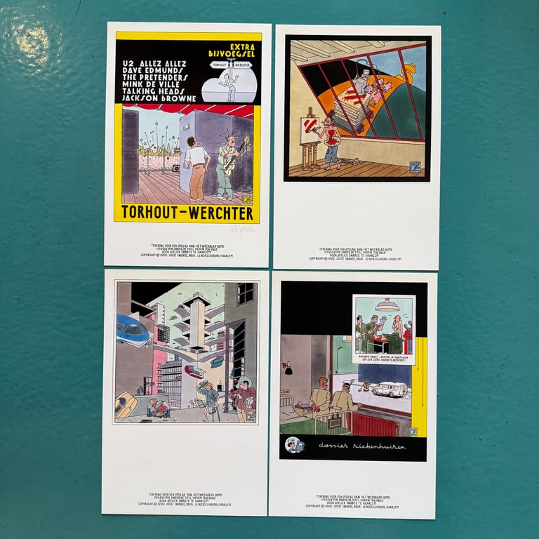 Assorted Humo Portfolio of Prints Signed by Joost Swarte Image 4