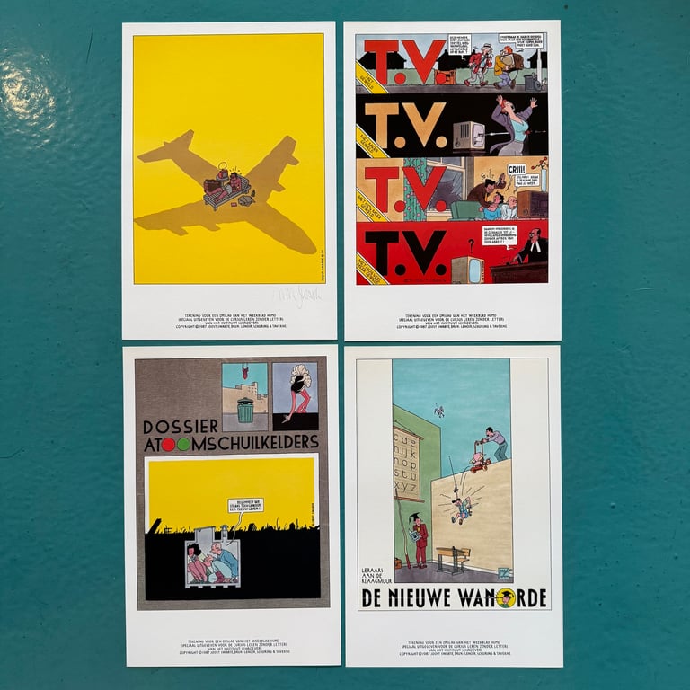 Assorted Humo Portfolio of Prints Signed by Joost Swarte Image 10