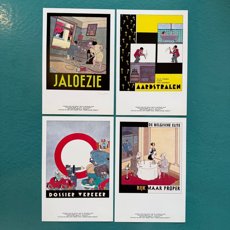 Assorted Humo Portfolio of Prints Signed by Joost Swarte Image 7
