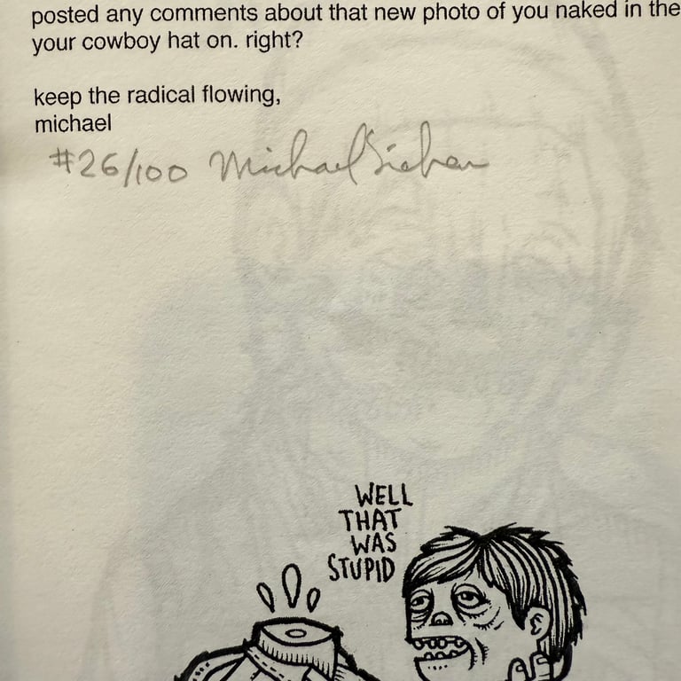 Hi God, It's Me... Shit For Brains by Michael Sieben - SIGNED & #'D Image 2