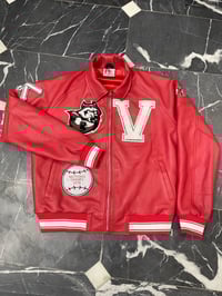 Image 1 of FXC VILLAINS “FIRE RED” LEATHER JACKET (PRE-ORDER)