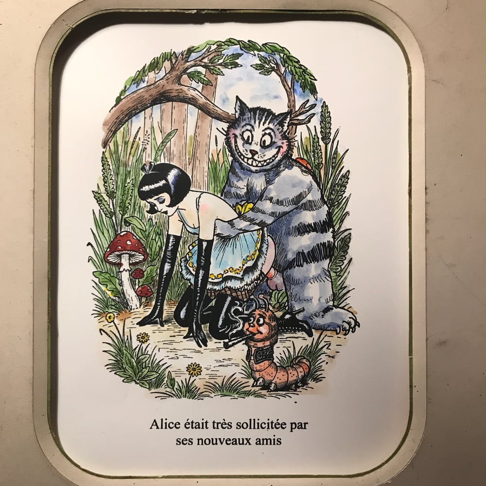 Image of Alice 50 with the Cheshire cat