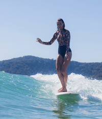 Image 1 of Sol Surfsuit (Reg Leg) - Orange Flower