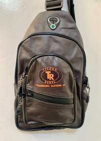 Image 1 of Tycoonrebel Leather TYCOON LOGO Crossbody Bag Messenger Sling Bag Dark Brown