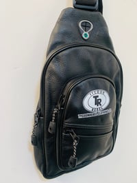 Image 2 of Tycoonrebel Leather TYCOON LOGO Crossbody Bag Messenger Sling Bag Black Color