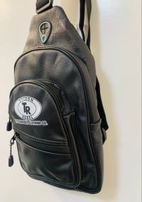 Image 4 of Tycoonrebel Leather TYCOON LOGO Crossbody Bag Messenger Sling Bag Black Color