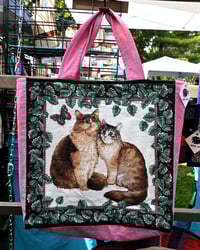 Image 1 of Cat Quilted Tote