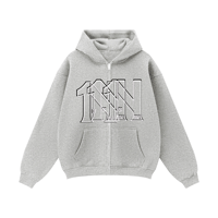 Image 1 of JUST TRUST Staple Zip Hoodie – Unisex Fleece Oversized Zip-Up