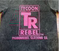 Image 3 of Tycoonrebel Acid Wash Flagship Logo Grey & Pink Shirt