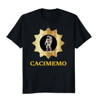 Cacimemo Space Man Gold Sun Black T Shirt