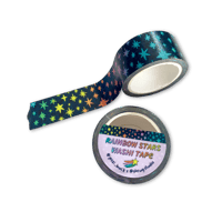 Image 1 of Rainbow Stars Washi Tape