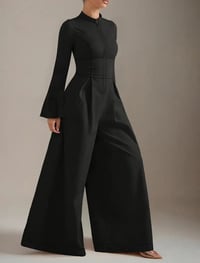 Image 2 of Black Wide Leg Jumpsuit 