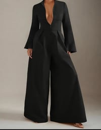 Image 3 of Black Wide Leg Jumpsuit 