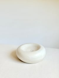 Image 1 of Sculptural Concave Bowl in Ecru Marble