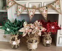 Image 3 of #22 Rustic Christmas Bunting Gold Sparkles - 10 Flags