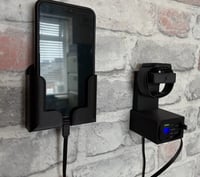Image 5 of Wall Charging station with retractable cables and SAMSUNG  watch charger