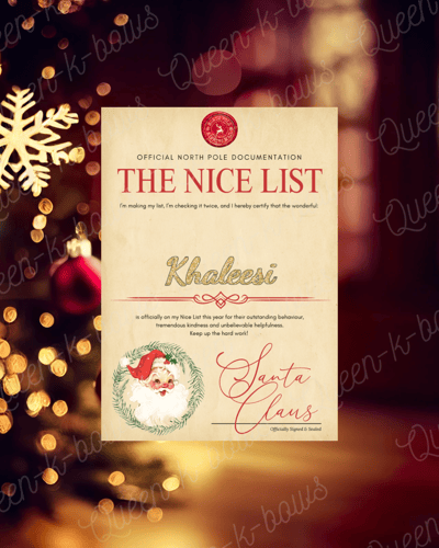 Image of The nice list - Santa 