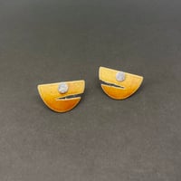 Image 1 of Yellow & Orange Sunset Studs