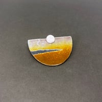 Image 2 of Reversible Seascape Sunset Brooch