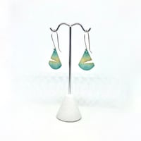 Image 2 of Turquoise & Yellow Seascape Earrings