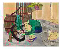 Cleaning the bike
