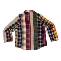 Image 2 of 1 OF 1 Patchwork Flannel Button UP 