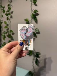 Blue and pink baby feet 