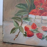 Image 4 of Gorgeous Little Strawberry Oil Painting on Canvas