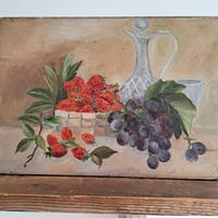 Image 2 of Gorgeous Little Strawberry Oil Painting on Canvas