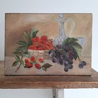 Image 1 of Gorgeous Little Strawberry Oil Painting on Canvas