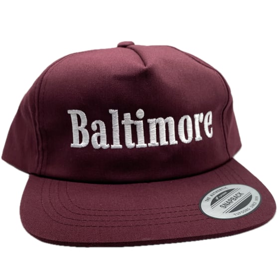 Image of Baltimore Reds 5 Panel Hat Maroon/White (free shipping)