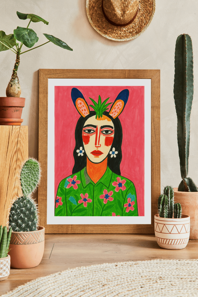 Image of Girl with flowers 