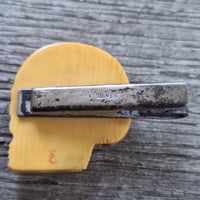 Image 4 of Carved Bone Skull Tie Clip, c. 1940s