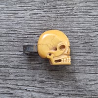 Image 1 of Carved Bone Skull Tie Clip, c. 1940s
