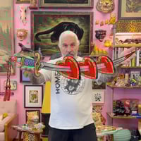 Image 2 of Sword & Hearts Acrylic Painting