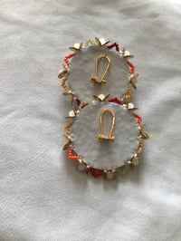 Image 4 of “Pumpkin Spice” beaded earrings