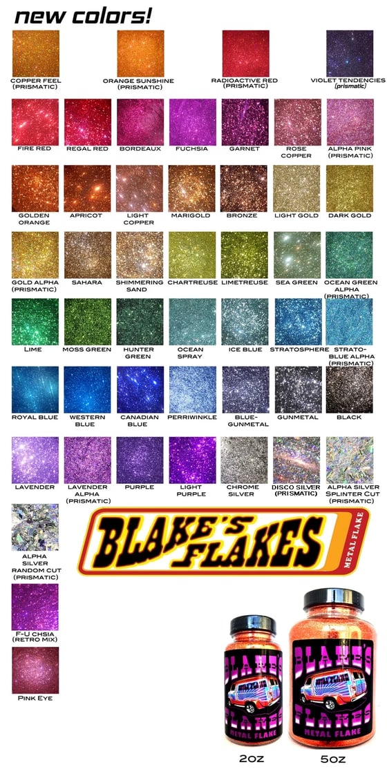 Image of Blake's Flakes Metal Flake 1 Pound Tubs