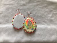 Image 3 of Indigenous Beaded Neon Earrings