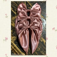 Image 2 of Mauve Satin Tailed Ballet Bow