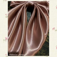 Image 3 of Mauve Satin Tailed Ballet Bow