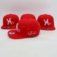 Image 2 of VA SNAPBACK RED/WHITE RED HEART