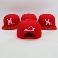 Image 3 of VA SNAPBACK RED/WHITE RED HEART