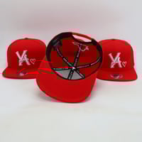 Image 4 of VA SNAPBACK RED/WHITE RED HEART