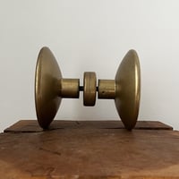 Image 3 of Set of Circular Push-Pull Door Handles in Brass (2 Sets Available)