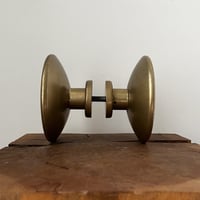 Image 4 of Set of Circular Push-Pull Door Handles in Brass (2 Sets Available)